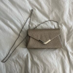 Elegant Tan Chain Clutch